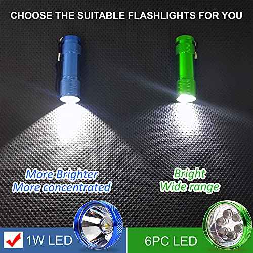 FASTPRO 20-Pack 100 Lumen Super Bright Aluminum LED Flashlights Set, with AAA Dry Batteries Included and Pre-Installed