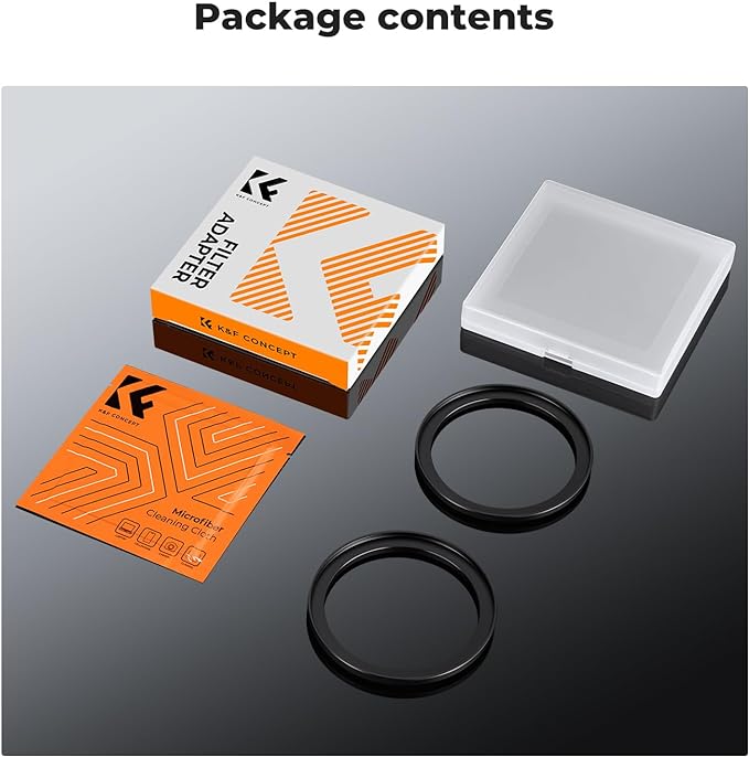 K&F Concept 55-77mm(2 Pcs) Step-Up Ring Adapter, 55mm to 77mm Step Up Filter Ring for 55mm Lens Install 77mm ND CPL UV Lens Filter