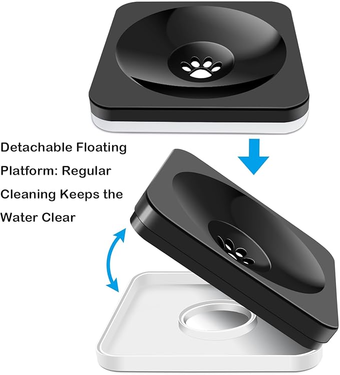 2-in-1 Elevated Dog Bowls, Raised Pet Bowl with Stainless Steel Food Bowl and Spill Proof Water Bowl, 4 Adjustable Heights, Non-Slip Stand, for Small, Medium, Large Dogs and Pets