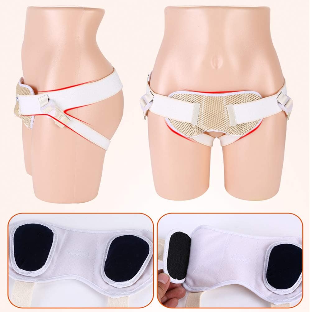 Hernia Belt Truss for Single/Double Inguinal or Sports Hernia, Hernia Support Brace for Men for Women Relief Recovery Strap with 2 Removable Compression Pads Comfortable Material