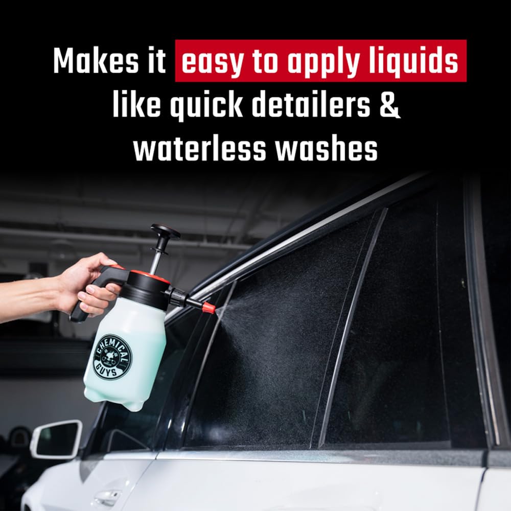 Chemical Guys Mr. Sprayer Full Function Pressure Atomizer and Pump Sprayer, Professional 50 oz Spray Bottle for Cleaning & Washing, for Home, Garden, Car Detailing, Easy Pump Action and Adjustable