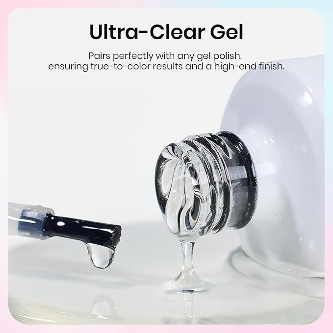 Beetles Blooming Gel Nail Polish 15ml, Clear Blooming Gel for Marble, Flower & Aura Nail Art, Soak Off UV LED Nail Design for DIY & Salon Use