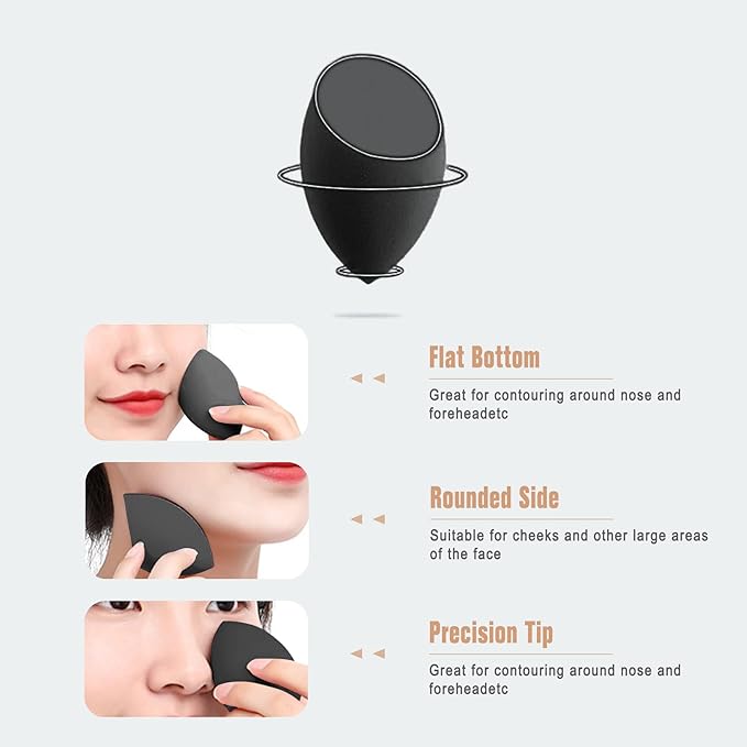 FERYES Makeup Sponge Holder with Makeup SpongeÃ¢ÂÂ Eco-Friendly Silicone Beauty Make Up Blender Case and Dry & Wet Use Foundation Sponge for Travel