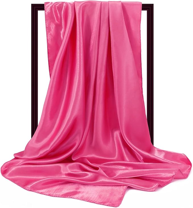 vimate 35" Square Silk Like Head Scarf - Women's Fashion Satin Scarf Bandana for Hair Wrapping at Night.