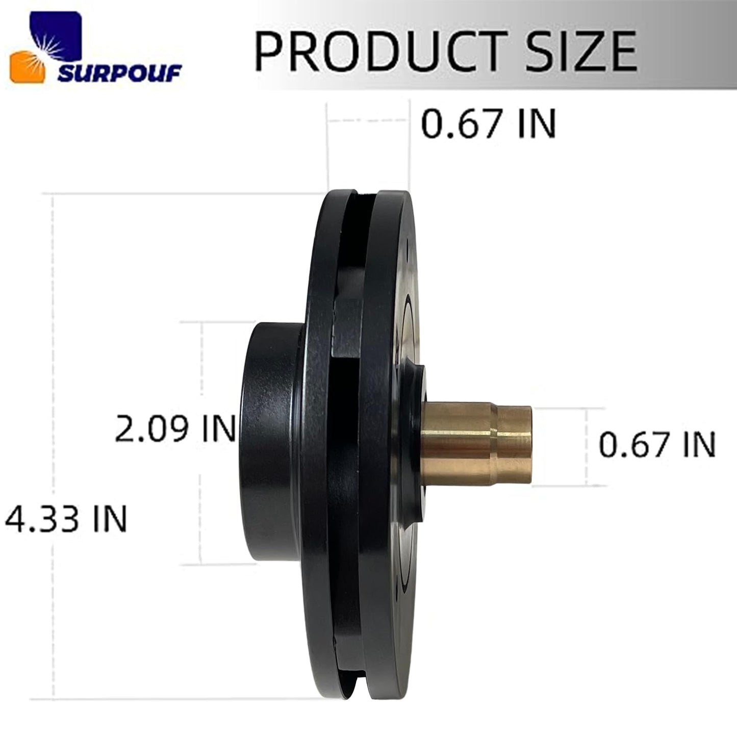 SPX2610C Fits for Hayward Super Pump Impeller SP 2600, 2600X Series Impeller 1.5 HP