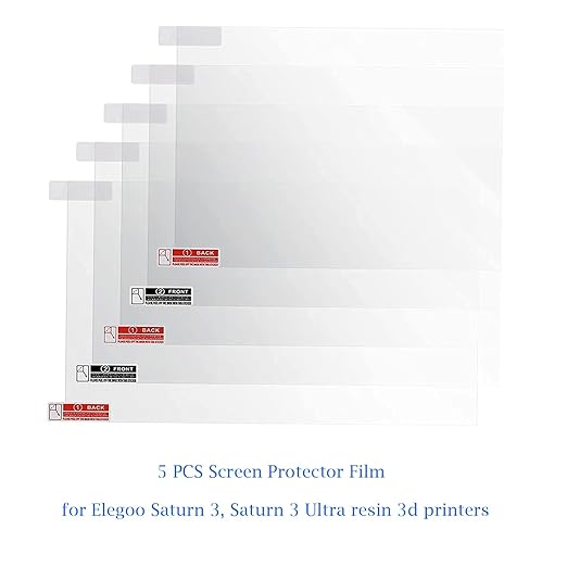 LANEKGU 5PCS Wear-Resistant Leak-Proof Screen Protector Film for Elegoo Saturn 3, Saturn 3 Ultra Resin LCD 3D Printers