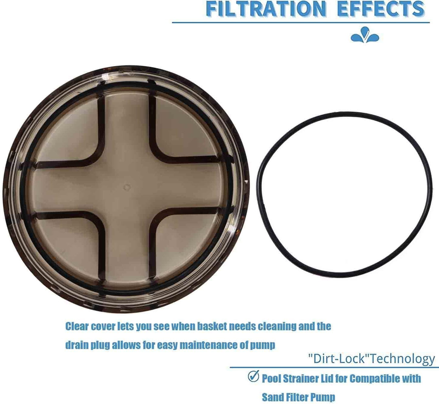 Pool Pump Lid Cover Compatible with 3/4HP Pond DIY self-Starting Above Ground Pool Pump Cover Sand Filter Pump