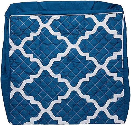 HealthSmart Wedge Pillow Cover for Bed Wedges, Wedge Pillow Case, with Rip & Spill Protection, Fits 24 x 24 x 12 Inch Wedges, Blue Moroccan