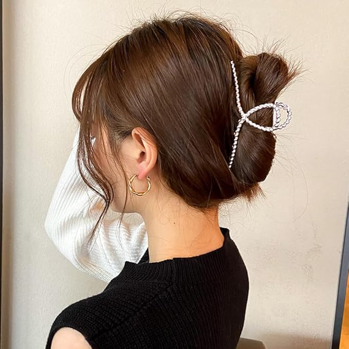Mehayi 3 PCS Metal Large Hair Claw Clips for Thick Heavy Hair, Big Non-Slip Hair Catch Barrette Jaw Clamp, Strong Hold Claw Barrettes for Long Hair, Fashion Hair Styling Accessories for Women Girls