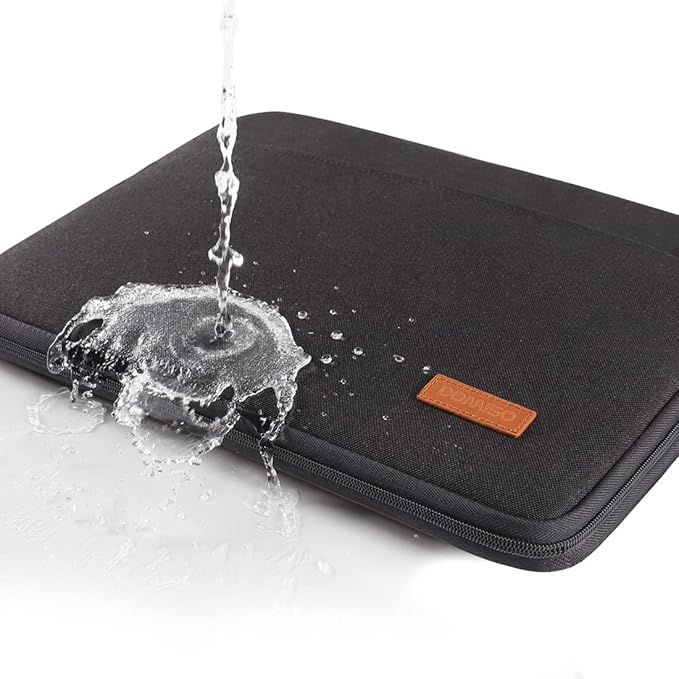 DOMISO Laptop Case Sleeve Protective Cover Compatible with MacBook Air 13 M4 M3 M2,MacBook Pro M2 M1,iPad Air/Pro,13 inch Dell,Lenovo, HP,Asus,Waterproof Computer Cases Bag with Handle,Black