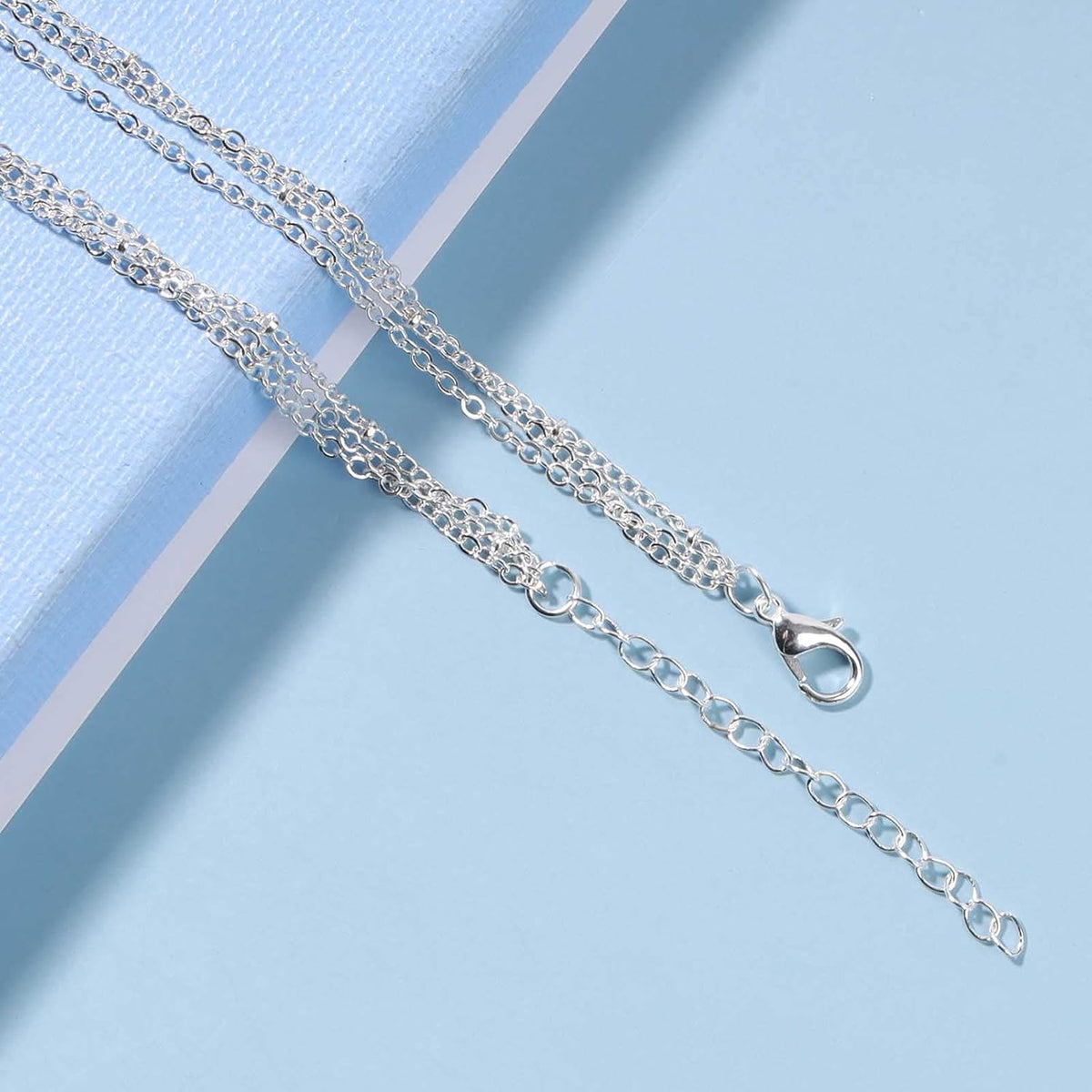 Boho Layered Opal Moonstone Necklace Silver Hamsa Pendant Necklace Futian Hand Necklace Chain Opalite Gem Necklace Jewelry for Women and Girls