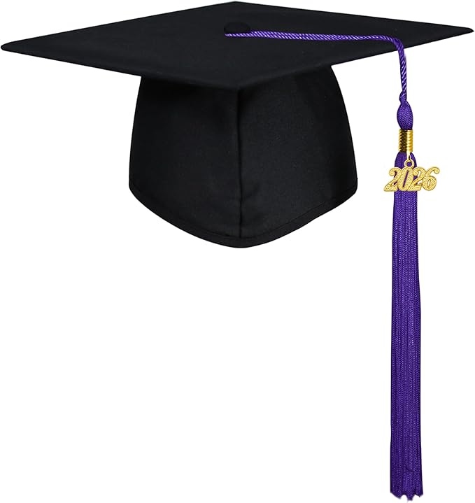 GraduationMall Matte Graduation Cap with 2026 Tassel for High School & Bachelor