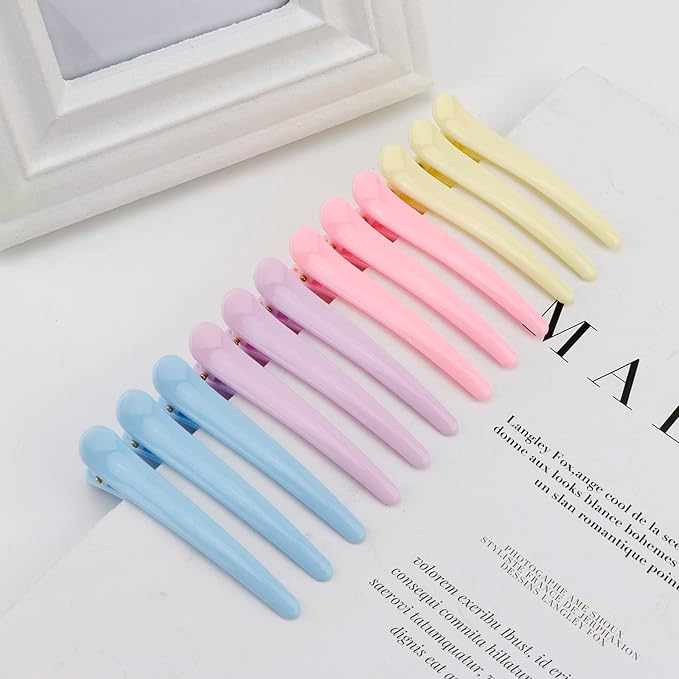 YISSION Hair Clips for Styling Sectioning, 12 PCS 3.1 Inch Alligator Hair Clips Hair Barrettes No Crease Duck Billed, Hair Styling Accessories for Women Girls