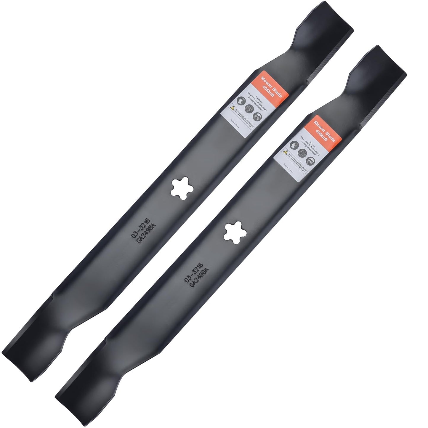 Grasscool 138971 Blades for Craftsman 42 inch Mower with 5-Star Mounting Pattern LT1000 LT2000 T110 YT3000 42'' Deck Cut Zero Turn Riding Repalce 532138971