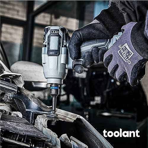toolant Impact Torx Bit Socket Set 8pcs(T30-T70),1/2" S2 Steel Air Drive Star Sockets, High Impact Bits,Professional Mechanic & Automotive Repair Socket Set