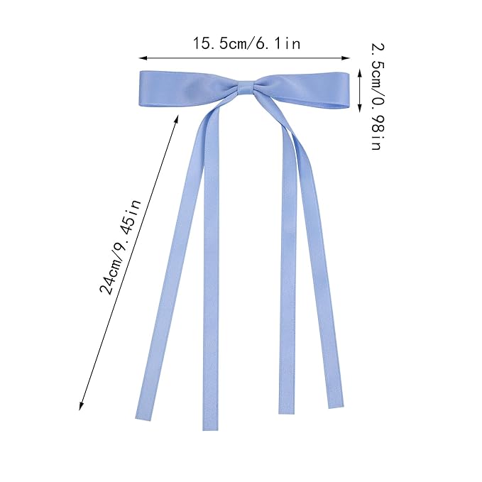 Hair Bows Clips Hair Ribbon Bowknot with Long Tail Bows Barrettes Hair Accessories for Women Girls 16PCS Ã¯Â¼ÂRedÃ¯Â¼ÂWhiteÃ¯Â¼ÂBlueÃ¯Â¼ÂBlackÃ¯Â¼Â