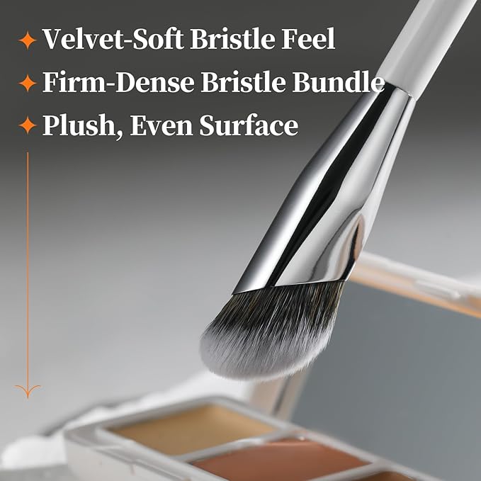 Concealer Brush, Angled Under Eye Makeup Small Foundation Precision Face Blending Brush (193 concealer brush)
