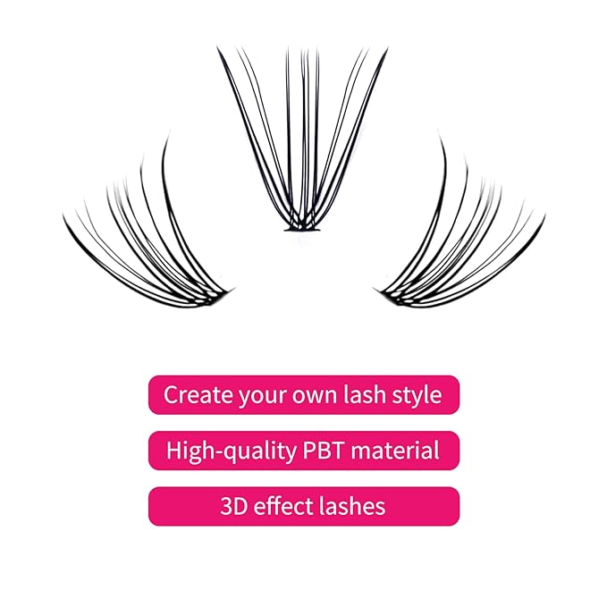 Lash Clusters Extensions Large Tray Individual Lashes 10D 20D Mix Natural Soft C Cur Black Faux Mink Volume Lash Extensions Reusable Artificial Eyelashes (10D+20D-0.07-C, 8-16mm)