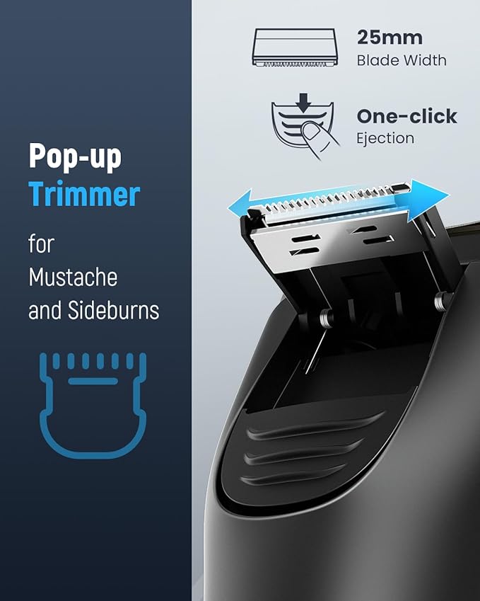 Electric Razor for Men Cordless: Sensitive Skin Care, Electric shavers for Men - 4D Flex Blades, IPX6 Waterproof, USB Fast Charging, Pop-up Trimmer, Gifts for Father's Day