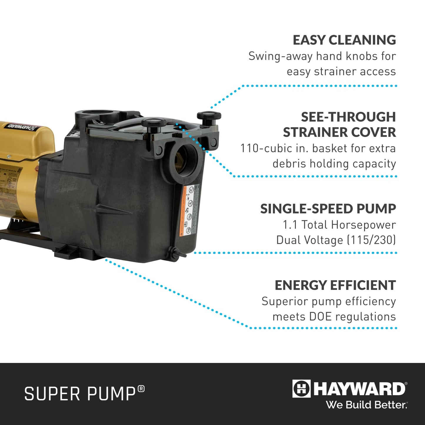 Hayward W3SP2607X10 Super Pump 1 HP Inground Pool Pump