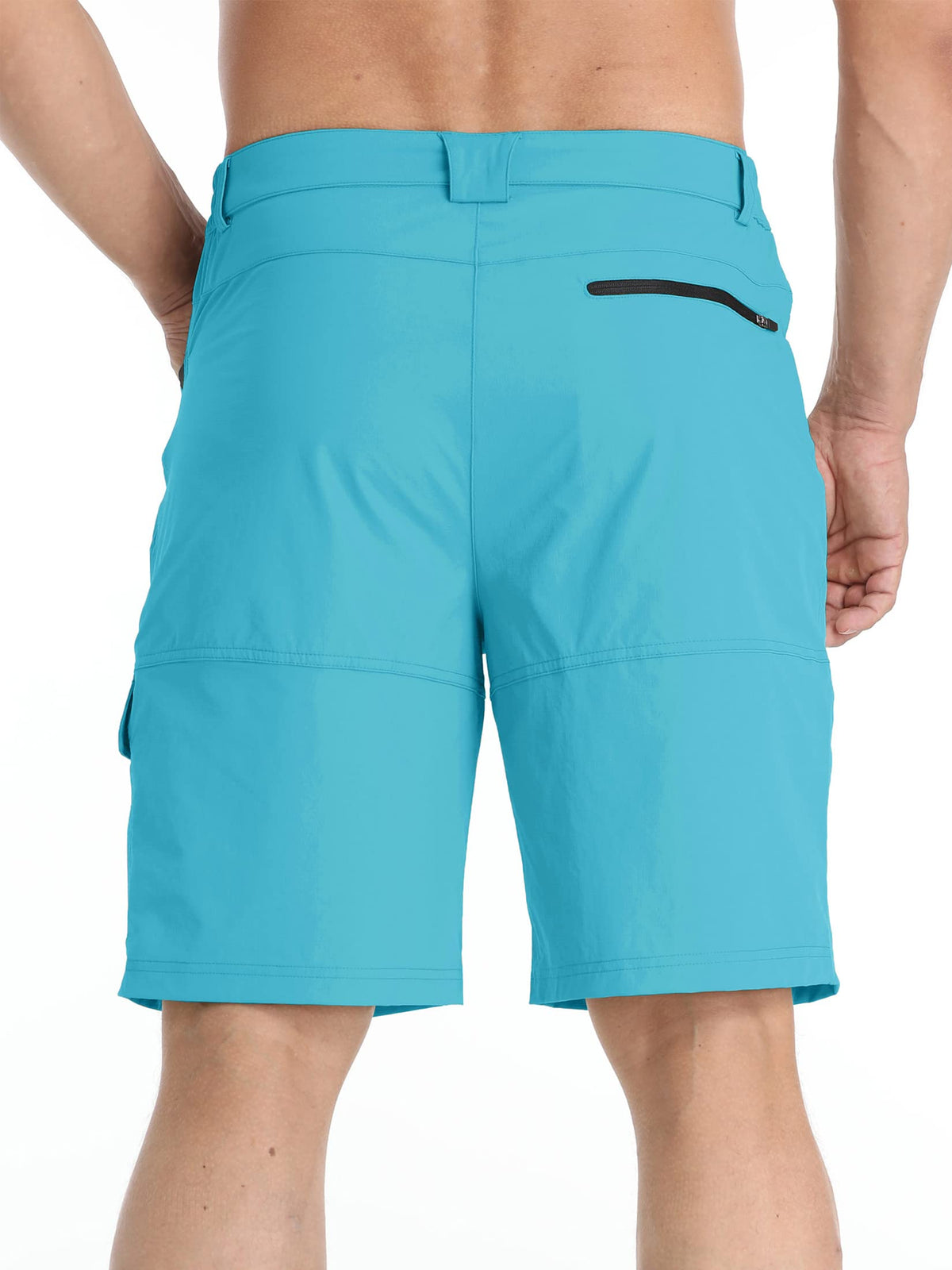 TACVASEN Shorts for Men Hiking Outdoor Shorts Quick Dry Casual Breathable Fishing Golf Dress Cargo Summer Shorts Ice Blue 38