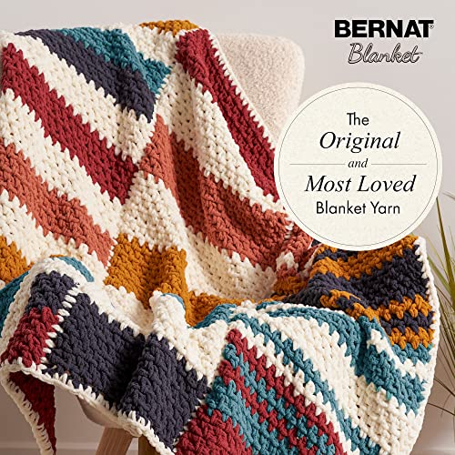 Bernat Blanket White Yarn - 2 Pack of 10.5oz/300g - Polyester - 6 Super Bulky - 220 Yards - Knitting/Crochet