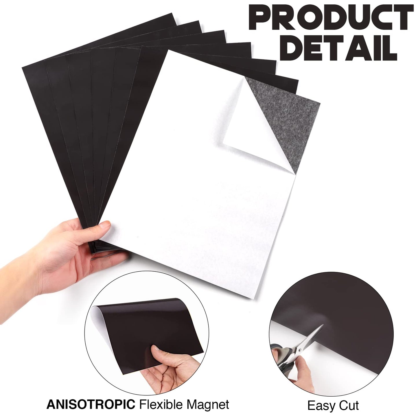 8.5X11 Inches Magnet Sheets for Letter Size (Pack of 16),Magnetic Sheets with Self-Stick Adhesive for Home/Classroom/Office,Easy Cut DIY Magnet