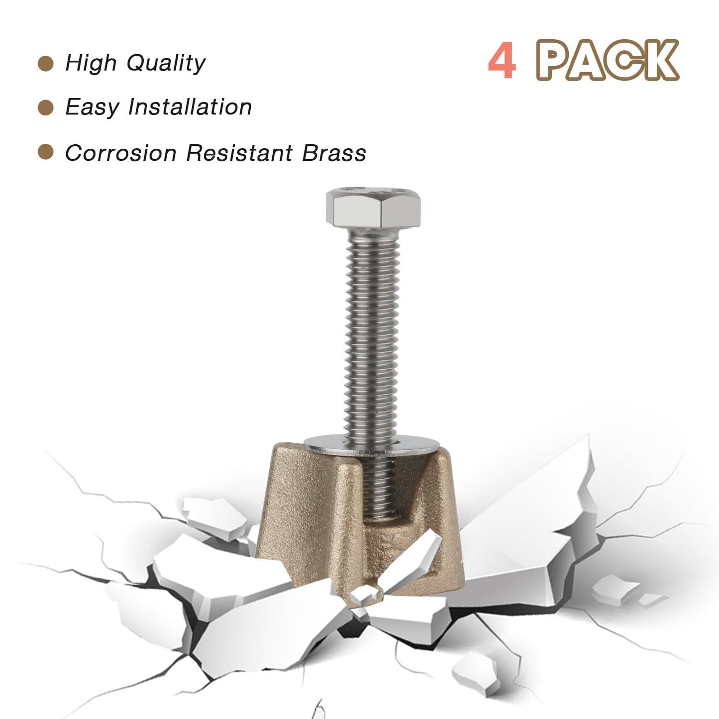 upuuup Pool Ladder Anchors Wedge Assembly PW-4C for PS-4019-BC Hand Rail Anchors 4 Pack