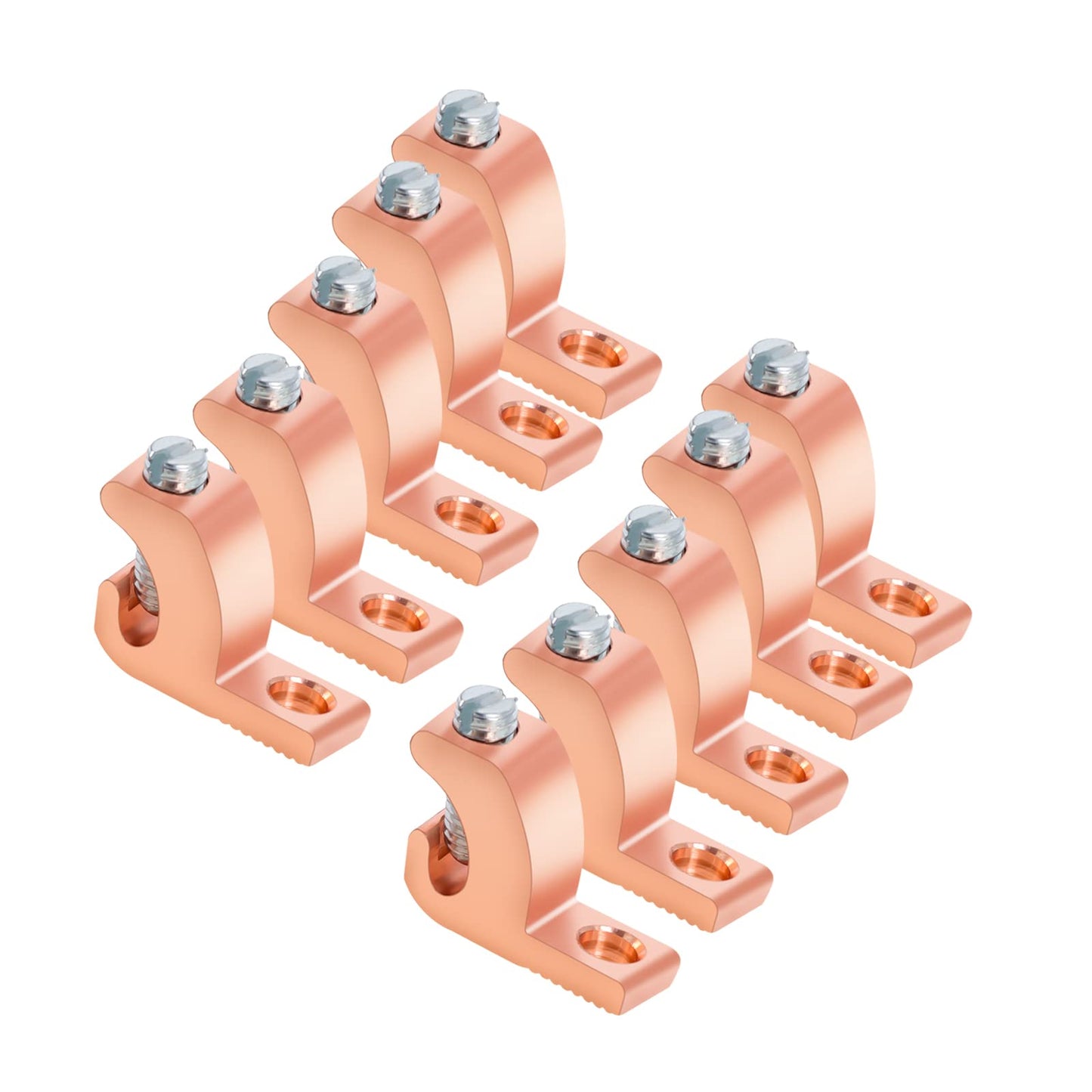 Swess 10 Packs Pool Bonding Lug, Screw Terminal, Copper, 4 AWG, 4-14 Wire Range