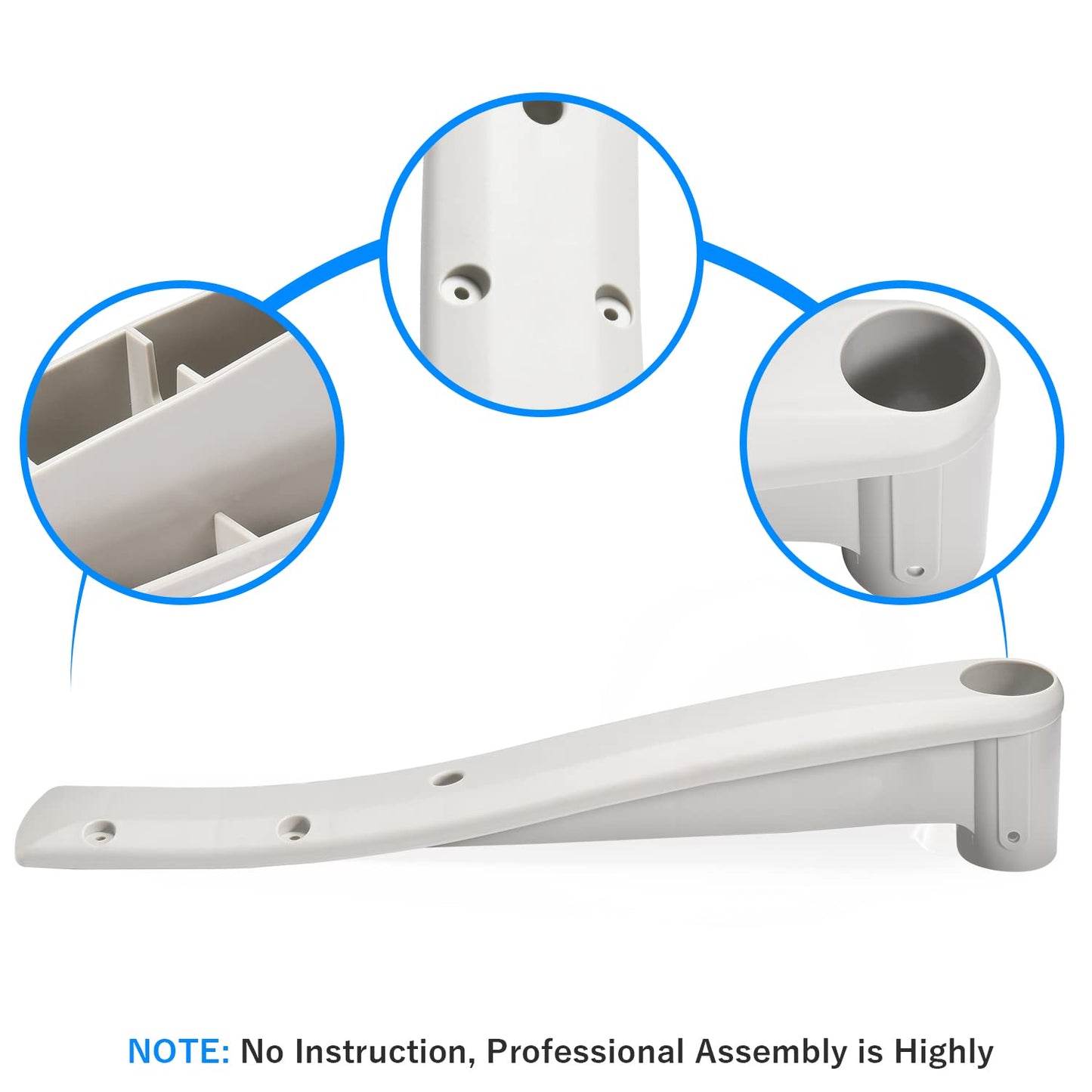 KTWT 2 Pack 160-0001PG Replacement Deck Support for Biltmor Above Ground Pool Step