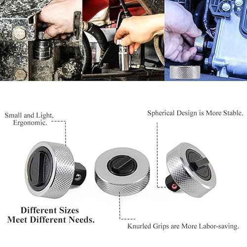 3pcs Reversible Thumbwheel Ratchet Wrench Set, Palm Ratchet Wrench, 1/4" 3/8" 1/2" Drive Finger Ratchet Set