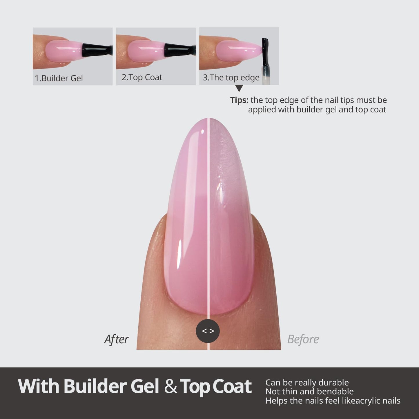 BTArtboxnails XCOATTIPS Bare 5-Shades Nude Press on Nails - 4-Week Wear Extra Short Squoval Press on Nails, Easy to Apply, Soak Off, Salon Quality Value at Home, 16 Sizes - 160 Fake Nails