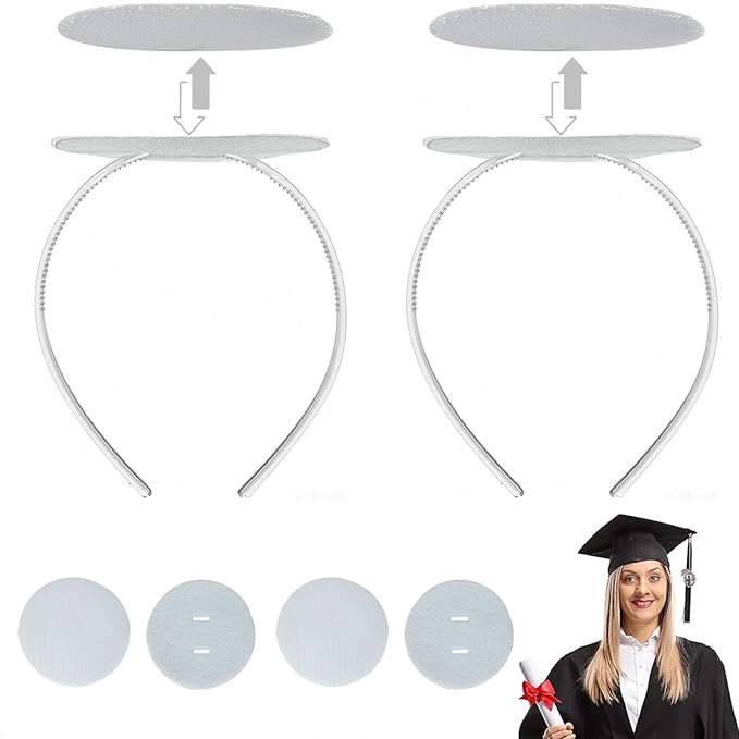ATMEET Graduation Cap Headband Secures Your Grad Cap Upgrade Insert Hairstyle Hat Accessories Hairband for Graduates Gift