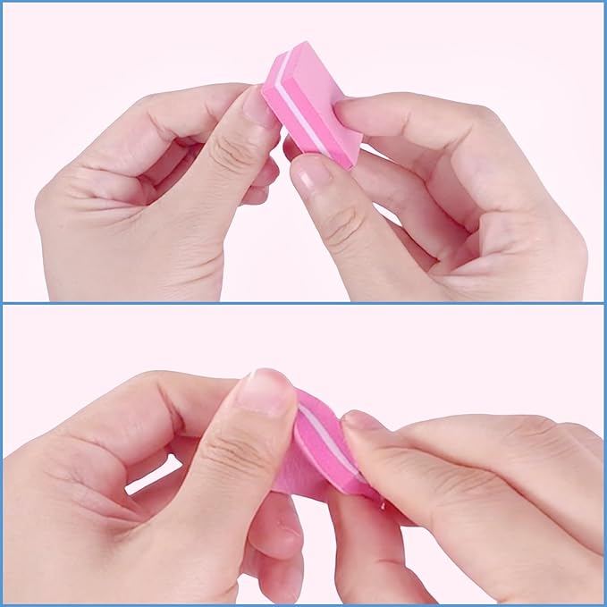 Nail Buffers (100 Pack), Mini Buffer Block Nail File for Acrylic Nails and Natural Nails, 100/180 Grit Nail Buffer Block Bulk Buffing Blocks for Nail Buff Professional Manicure File Blocks Mix Color