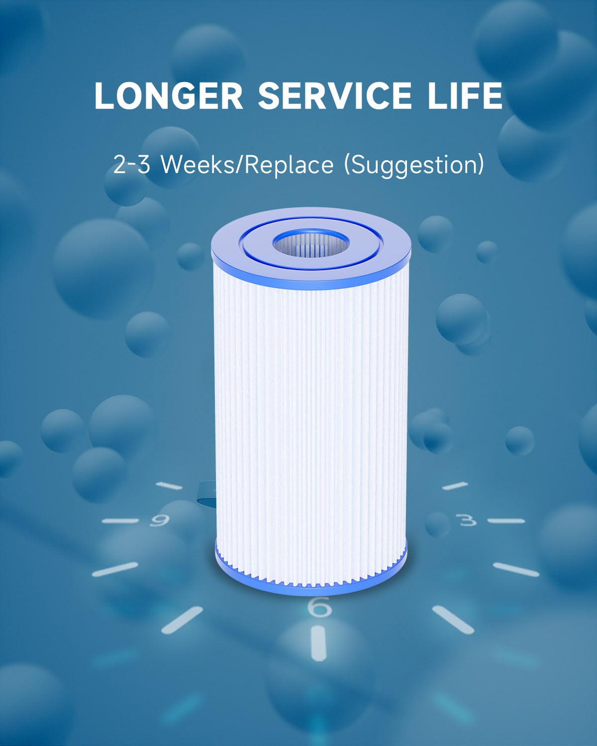 AQUALTRA Pool Filter B Compatible with 29005E Easy Set Swimming Pool Filter Cartridge, 10" x 5 3/4" Above Ground Pool Filters 3 Pack