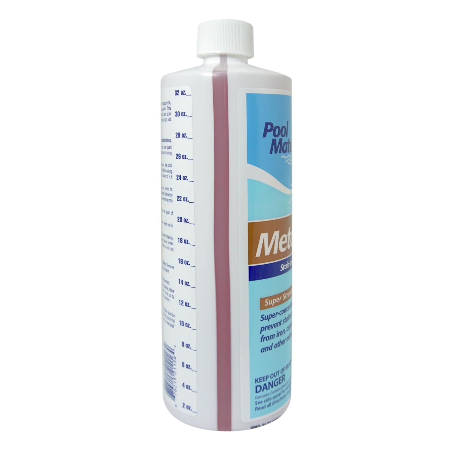 Pool Mate 1-Quart 2-Pack Concentrated Metal Out Stain and Mineral Inhibitor, Pool Metal Remover, Stain Remover, Made in USA