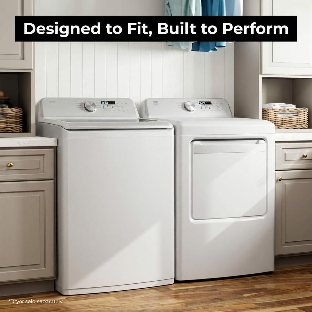 4.5 cu. ft. Top Load Washer with Triple Action Impeller for Tough Dirt & Stains - Reduce Laundry Time with Accela Wash & Express Wash