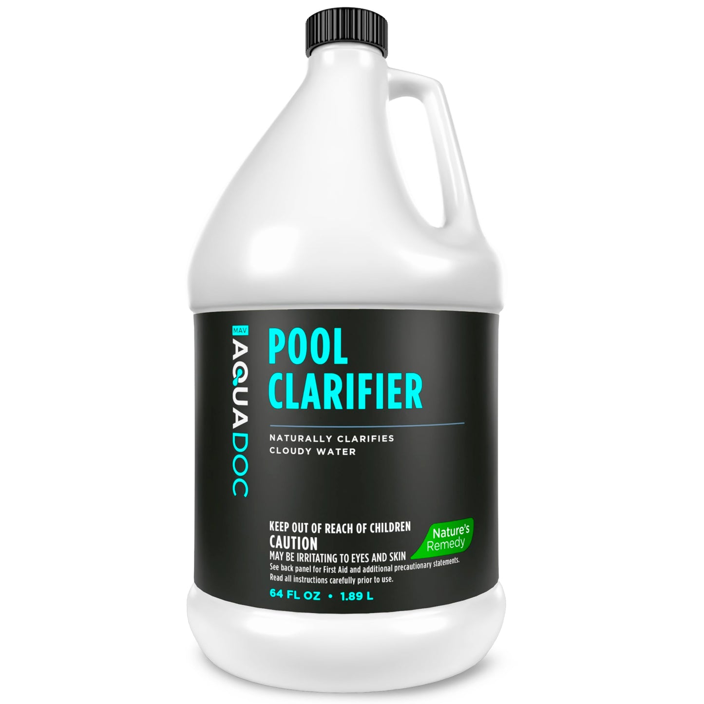 AquaDoc Natural Pool Water Clarifier - 64oz - Helps Clear Cloudy Pool Water for Inground & Above Ground Pools