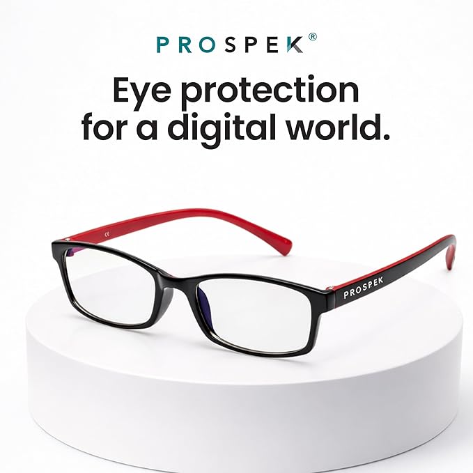 Prospek Blue Light Glasses Reading for Men and Women, For Computer Use, Blue Light Protection, Clear Lens 0 to +3.0 Diopters