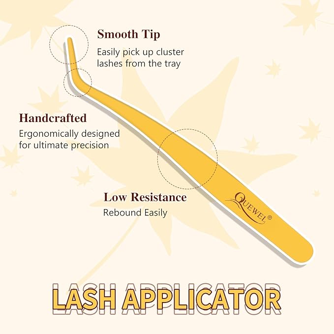 QUEWEL Lash Clusters Kit, 280Pcs 40D+50D 3D Lash Cluster Eyelash Extensions 10-18mm Volume Individual Lashes with Lash Bond and Seal and Lash Tweezers Easy DIY at Home(40D+50D 3D Kit)