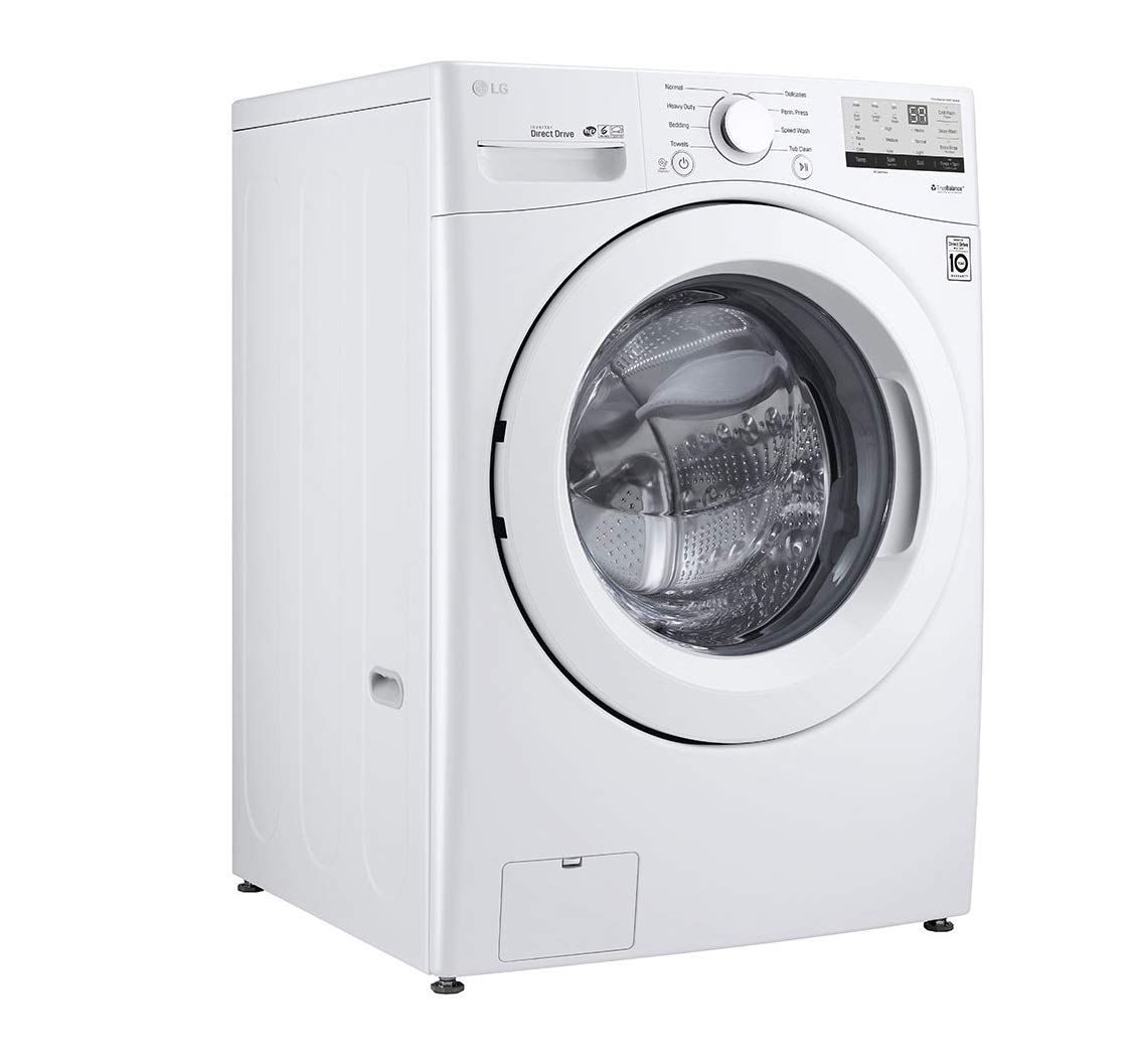 LG WM3400CW 4.5 cu ft Front-Load Washer – High-Efficiency, LoDecibel™ Quiet Operation, 6Motion™ Technology, White
