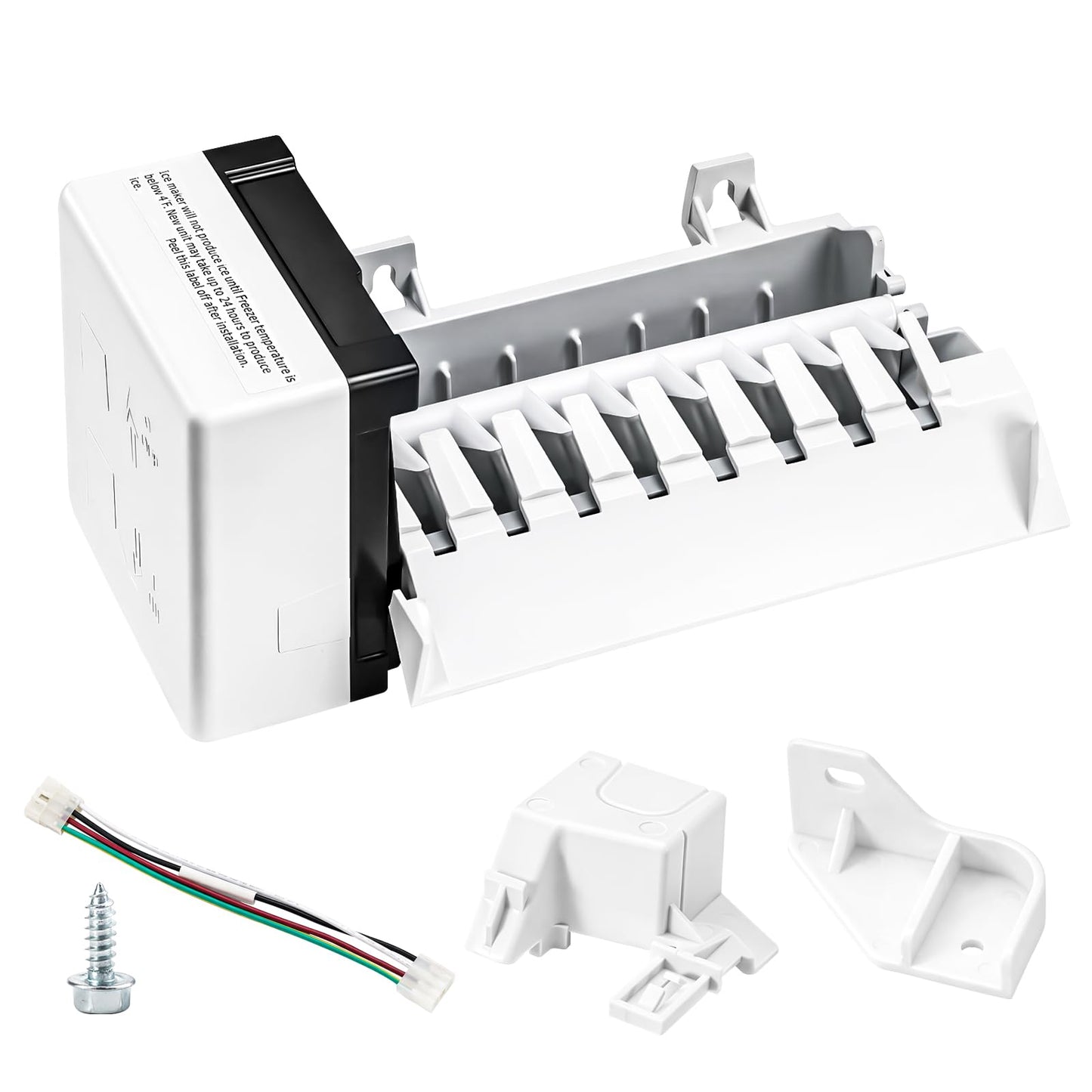 Nurfosttek 2198597 Ice Maker, 185W 115V 60Hz, Compatible with Whirlpool Maytag KitchenAid Amana Refrigerator, Replaces W10122502 626663 1016069 2198678, High Efficiency Ice Making