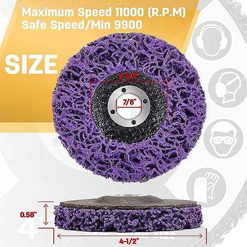LAIWOO Strip Discs Stripping Wheel for Angle Grinder, 4-1/2" Paint Stripper Abrasive Wheel Disc Clean and Remove Paint Coating Rust Welds Oxidation£¨5Pack£©