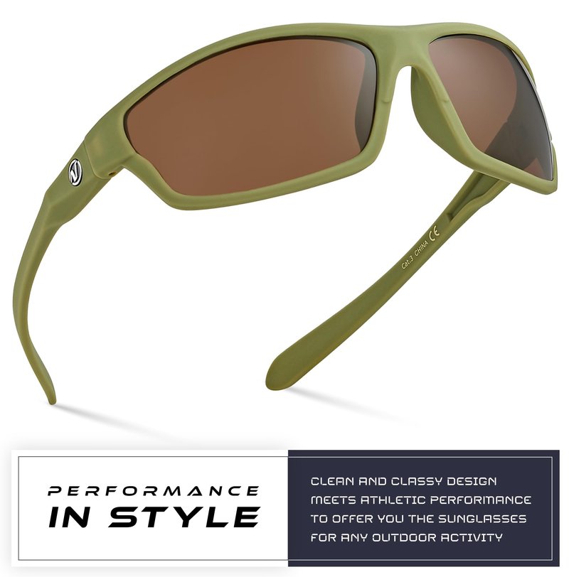Nitrogen Polarized Wrap Around Sport Sunglasses for Men Women UV400 Driving Fishing Running Sun Glasses