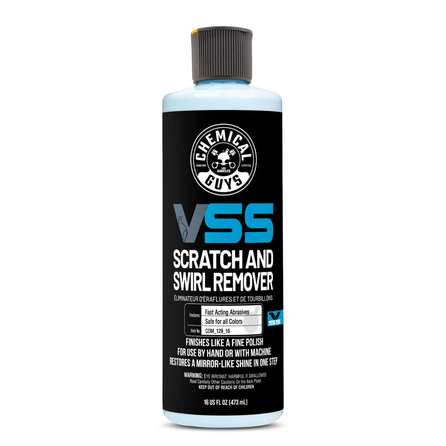 Chemical Guys VSS One-Step Scratch and Swirl Remover - Compound and Polish for Restoring Gloss to Paint, Car Scratch Remover, Works on Cars, Trucks, SUVs, Motorcycles, RVs & More - 16 oz