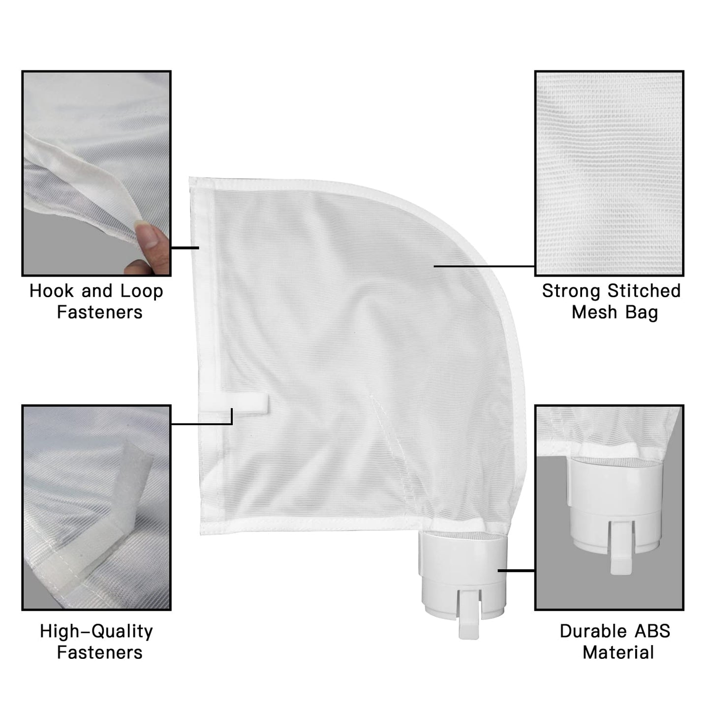 Chuanke Pool Cleaner Replacement Filter Bag Fits for Polaris 360 and 380 Pool Cleaner All Purpose Bags (3 Pack, 360 v Closure Bag)