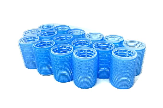 Set of 16 Self Grip Holding Hair Rollers Pro Salon Hairdressing Curlers Great for Fine & Short Hair - Medium Size Self Stick Hair Roller