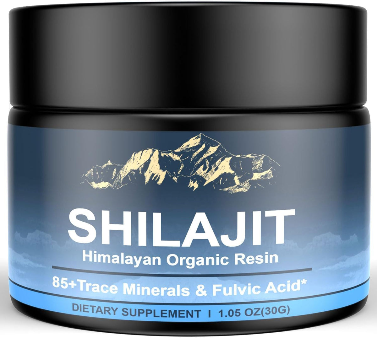 Himalayan Shilajit Organic Shilajit Resin, High Potency Shilajit for Men and Women, 600mg Pure Natural Resin with 85+ Trace Minerals and Fulvic Acid, Energy, Strength, Immune Support, 30 Grams