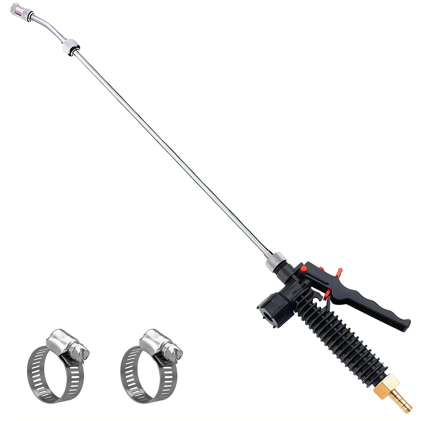 Universal Sprayer Wand, 29 Inches, Stainless Steel, Shut Off Valve (3/8" Barb)