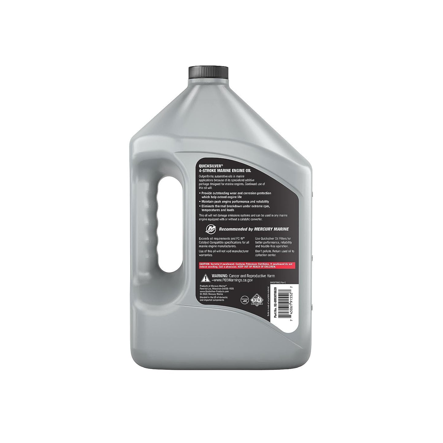 Quicksilver 25W-40 4-Stroke Marine Engine Oil, 1 Gallon